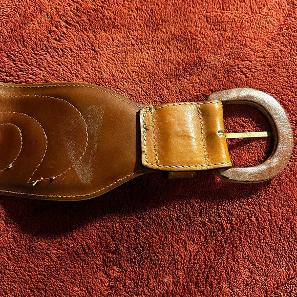 Vintage Brown Leather Fashion Belt - Picture 11 of 13